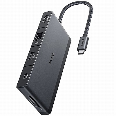 ���� USB-C ���� 9 ������ ������ Anker HDMI ���� Anker 552 USB-C Hub (9-in-1, 4K HDMI) A8373H11