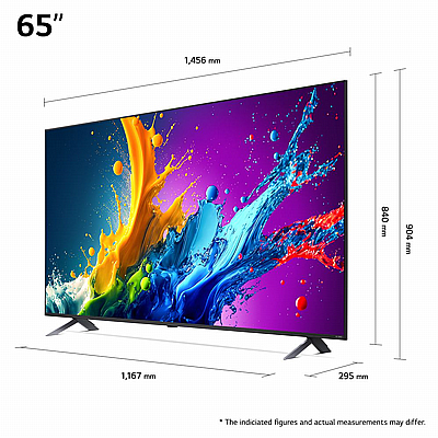  65 ���� LG QNED80, �������� ���� 4K �� ���� ��������, ��� ���, HDR10 �-webOS24, ��� 65QNED80T6B