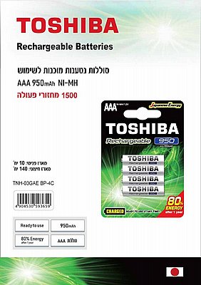 4 ������ ������ AAA ���� TOSHIBA �����